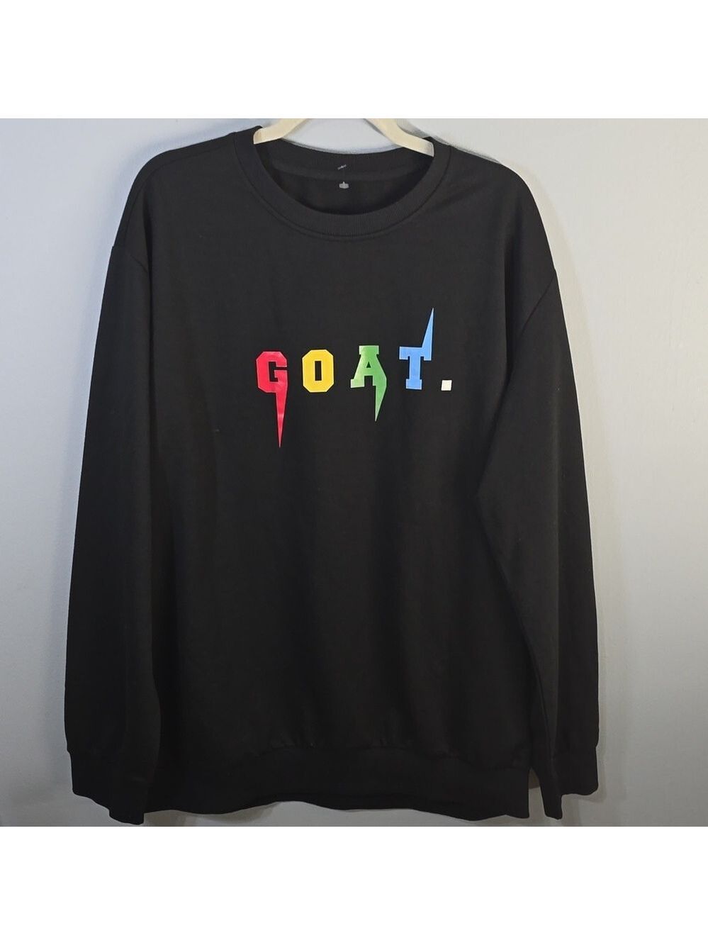 GOAT Goat. Written In Colors Sweatshirt Black Long Sleeve Mens XXL